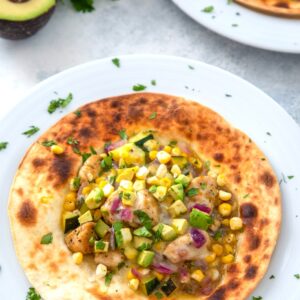 Chicken and Summer Vegetable Tostadas