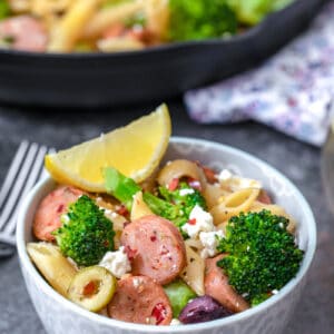 Mediterranean Pasta with Chicken Sausage