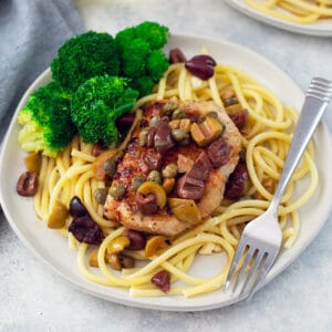 Pork Cutlets with Olives and Capers