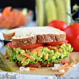 Sweet Heat Chickpea Avocado Salad Sandwich