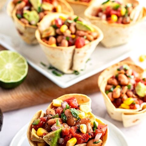 Texas Caviar With Tortilla Cups