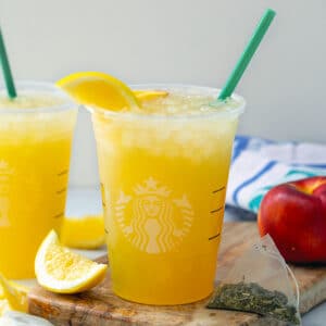 Iced Peach Green Tea Lemonade