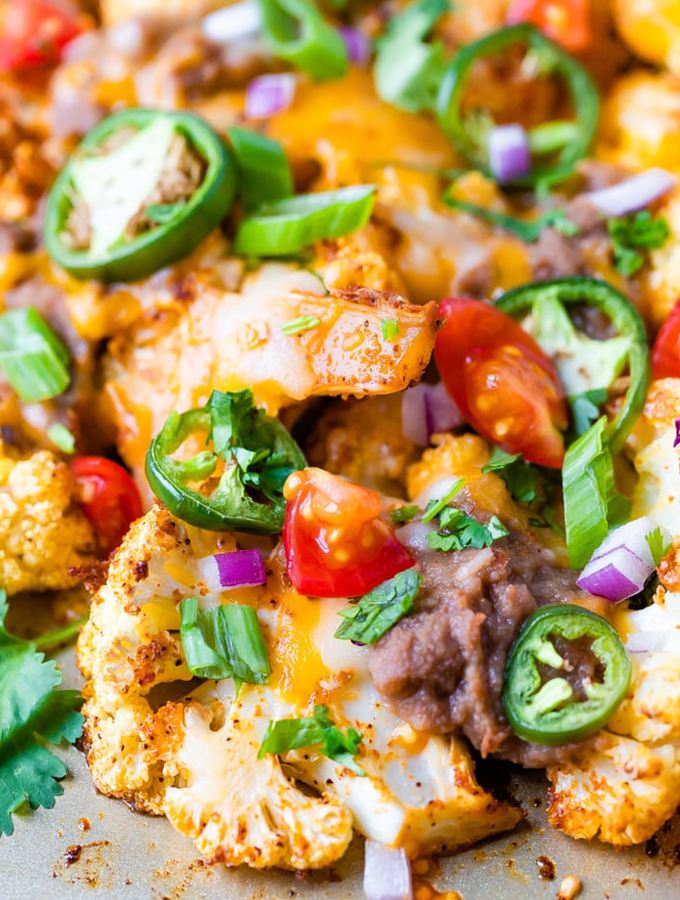 Cheesy Cauliflower Nachos
