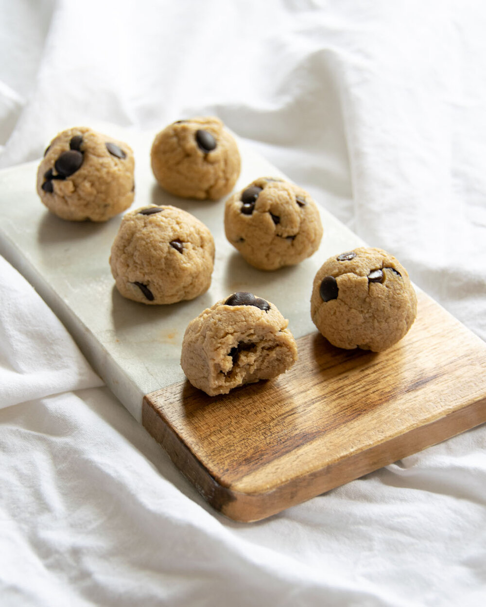 Tahini Chocolate Chip Protein Balls
