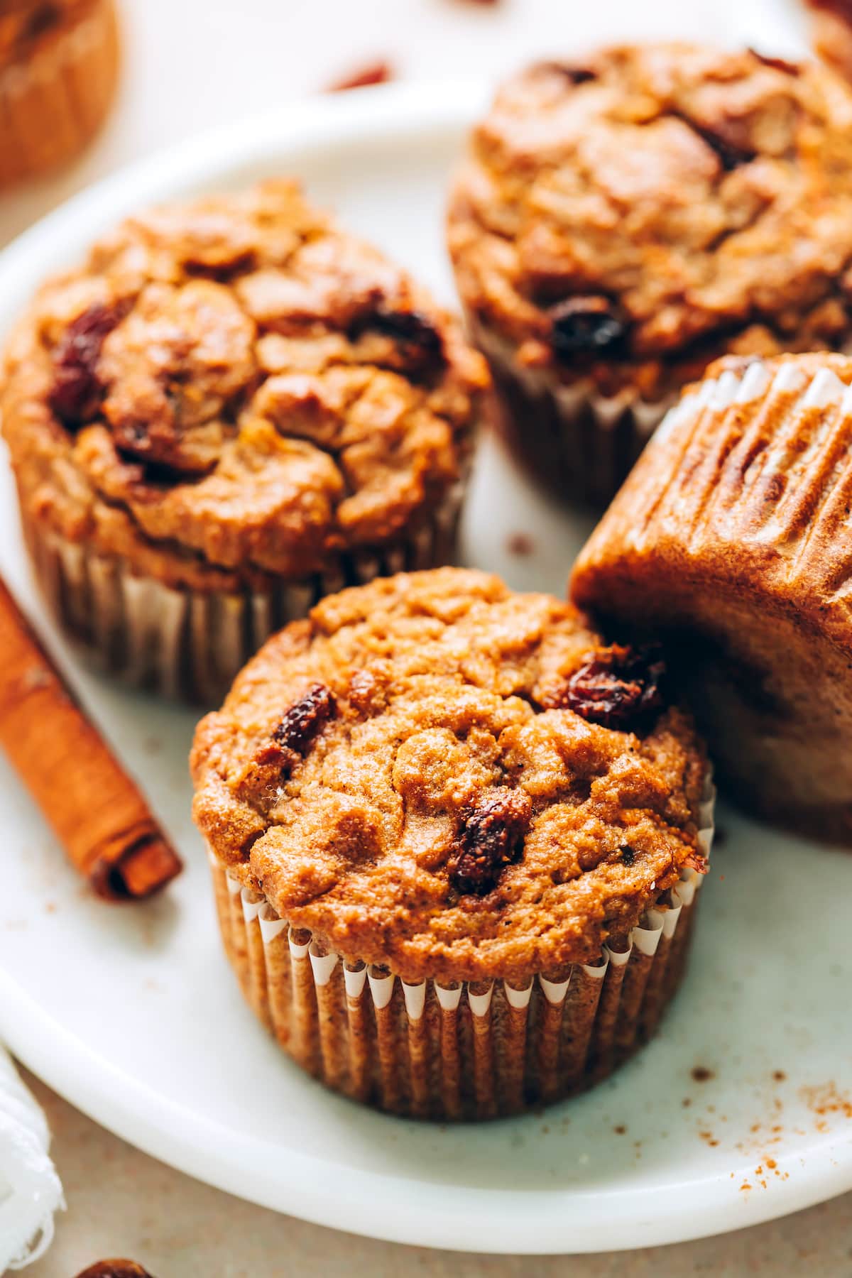 Healthy Carrot Raisin Muffins