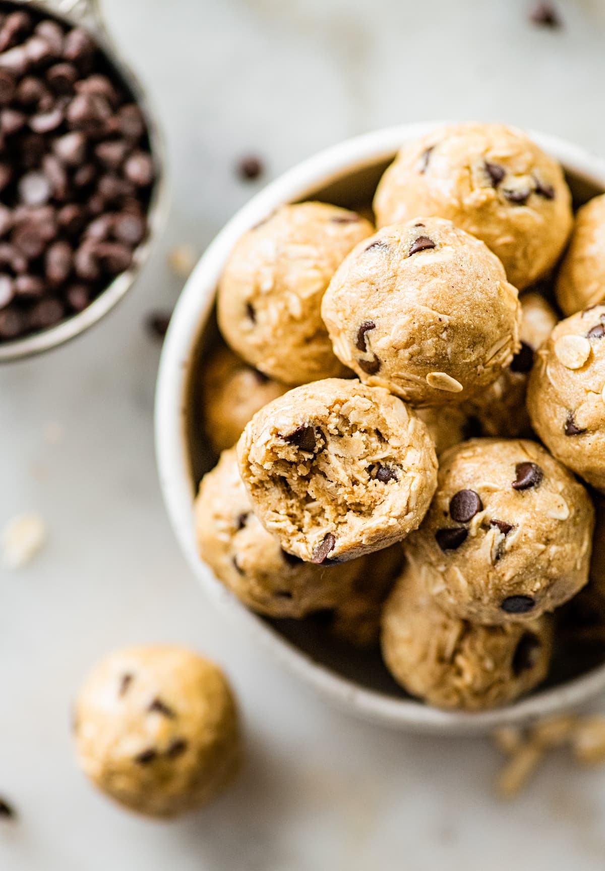 Tahini Chocolate Chip Protein Balls