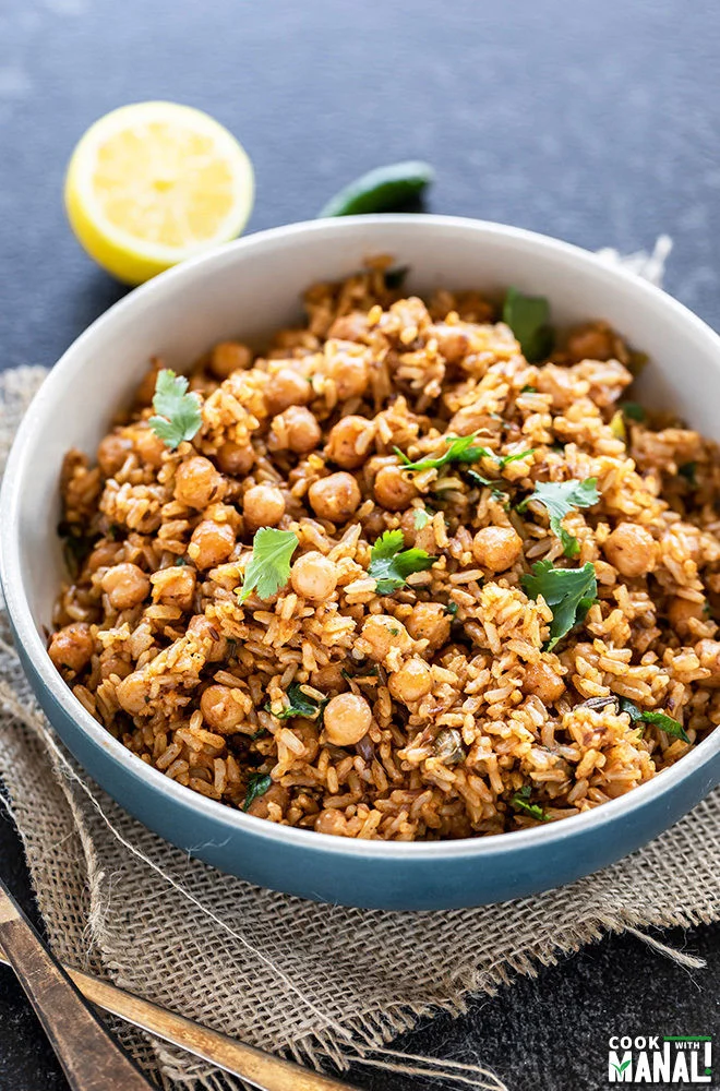 Instant Pot Brown Rice Bowl with Chickpeas